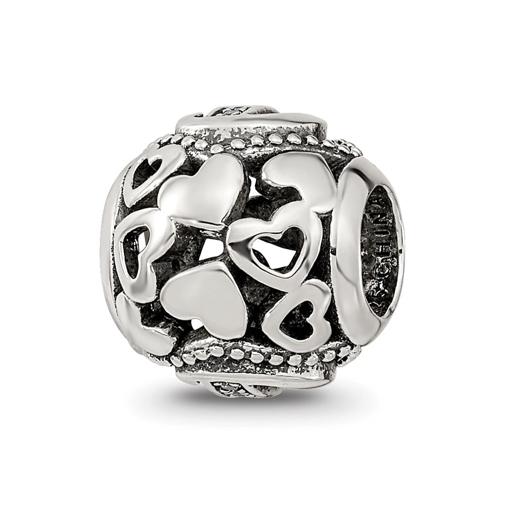 Sterling Silver Reflections CZ Letter D Bead