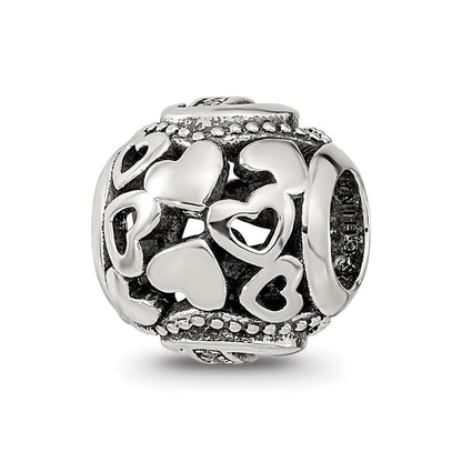 Sterling Silver Reflections CZ Letter D Bead