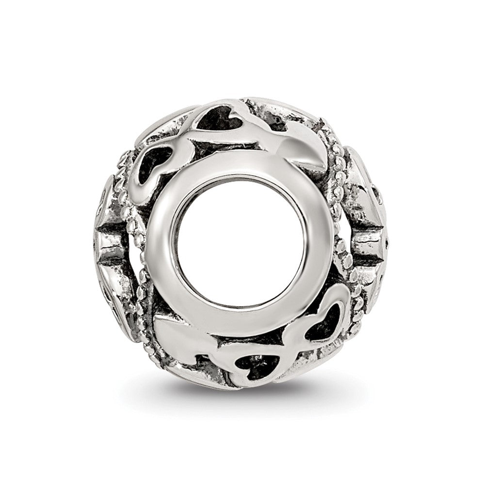 Sterling Silver Reflections CZ Letter E Bead