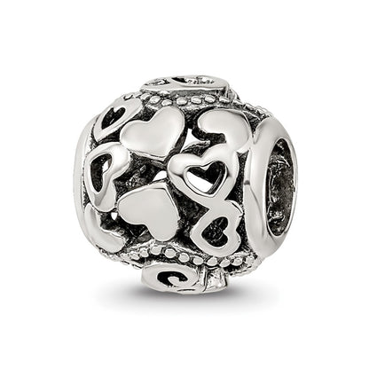Sterling Silver Reflections CZ Letter E Bead