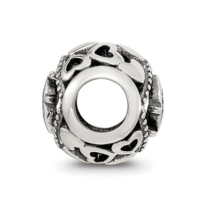 Sterling Silver Reflections CZ Letter F Bead