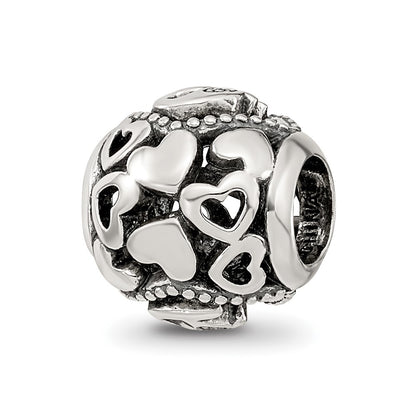 Sterling Silver Reflections CZ Letter F Bead