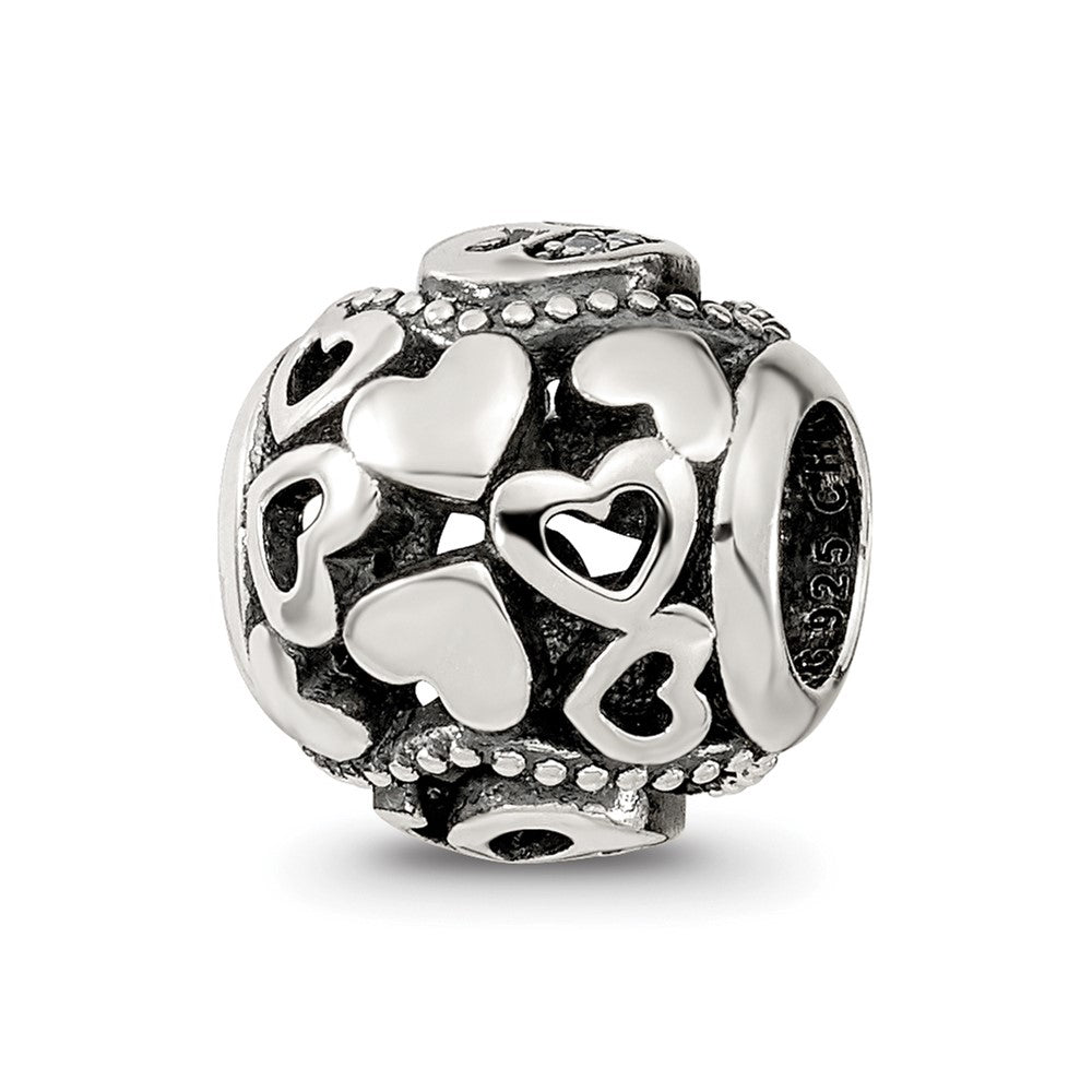 Sterling Silver Reflections CZ Letter G Bead