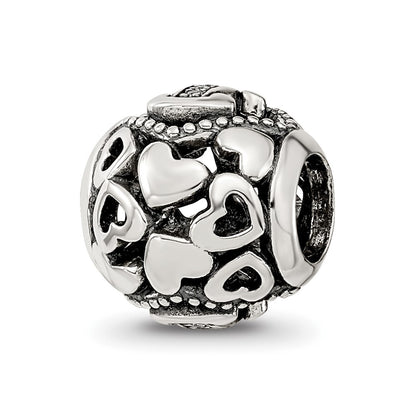 Sterling Silver Reflections CZ Letter I Bead