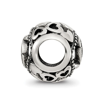 Sterling Silver Reflections CZ Letter T Bead