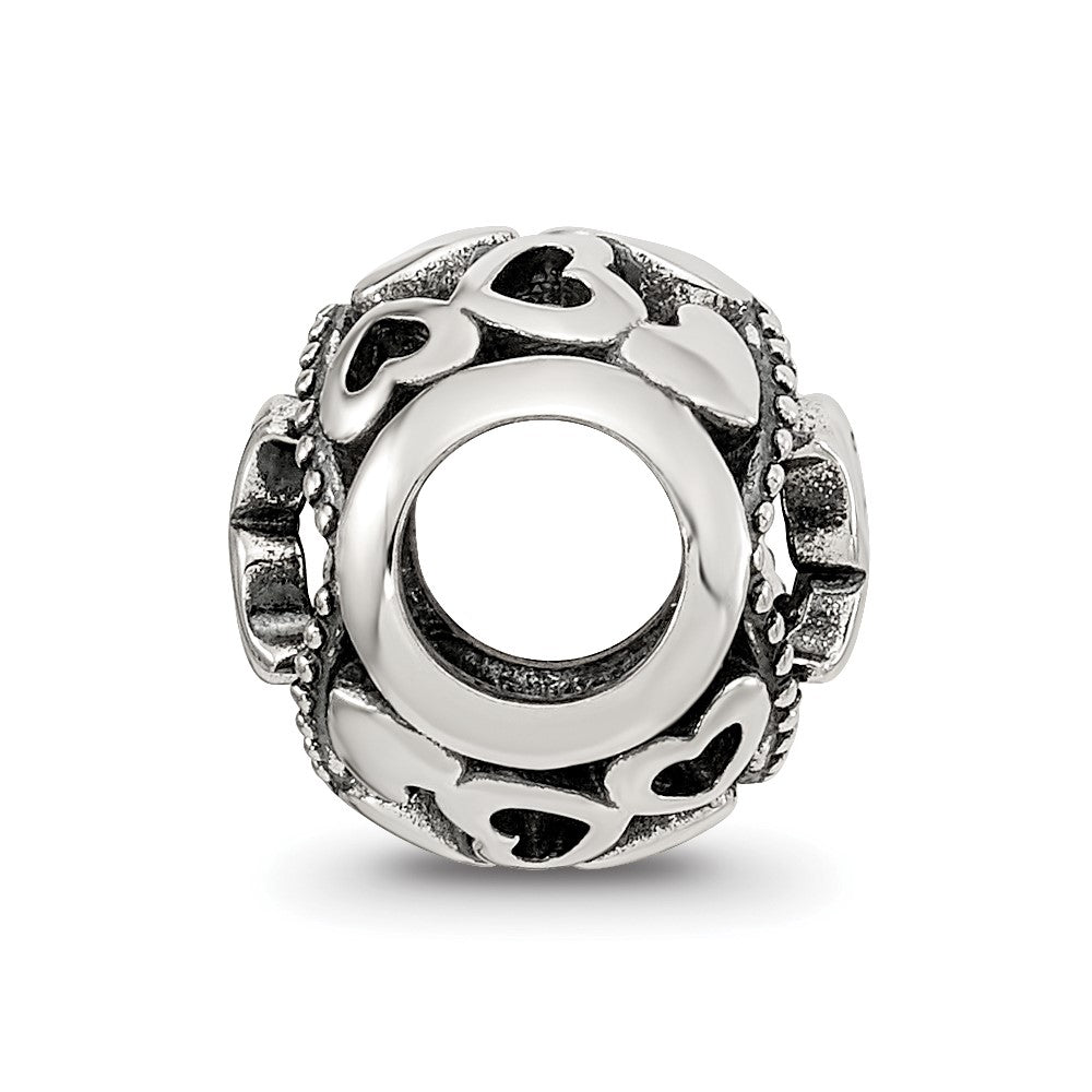 Sterling Silver Reflections CZ Letter K Bead