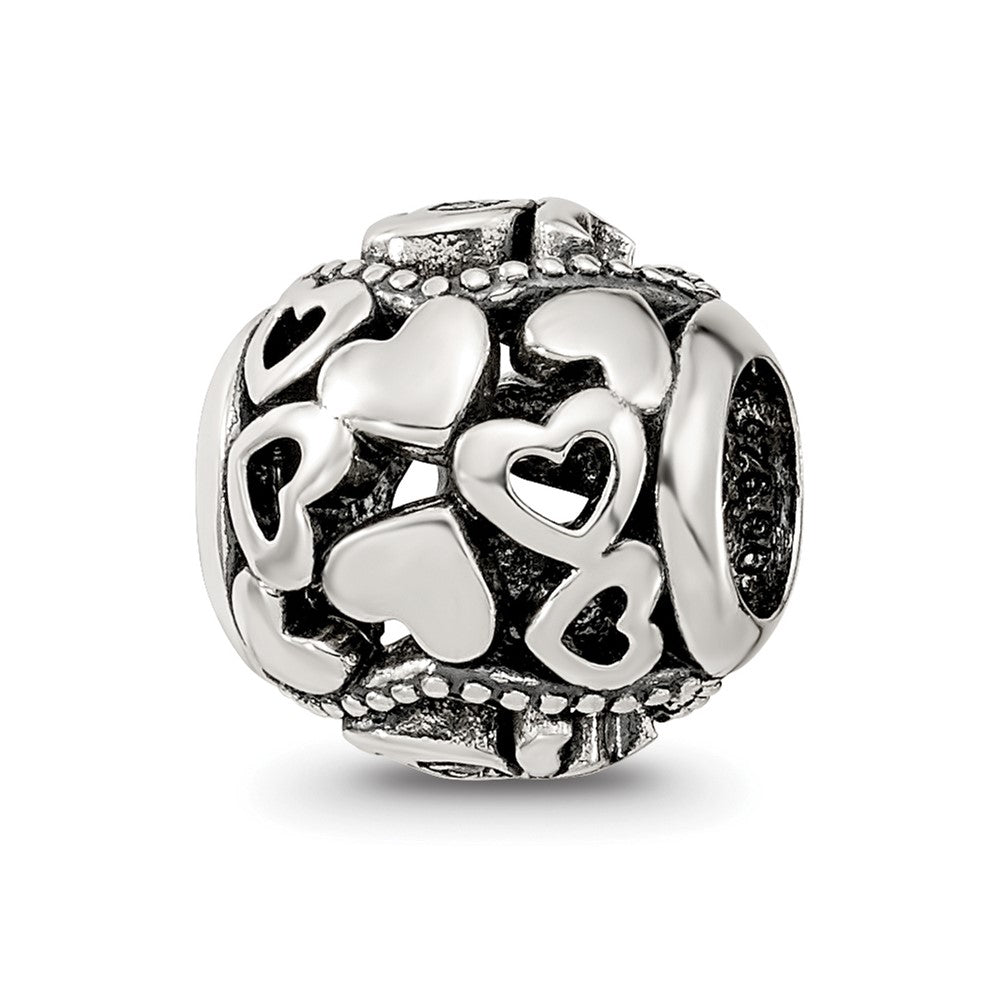 Sterling Silver Reflections CZ Letter K Bead