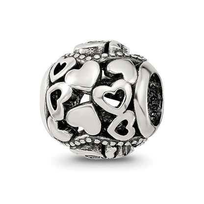 Sterling Silver Reflections CZ Letter K Bead