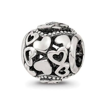 Sterling Silver Reflections CZ Letter L Bead