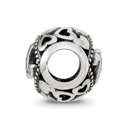 Sterling Silver Reflections CZ Letter M Bead