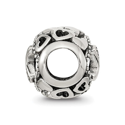 Sterling Silver Reflections CZ Letter N Bead
