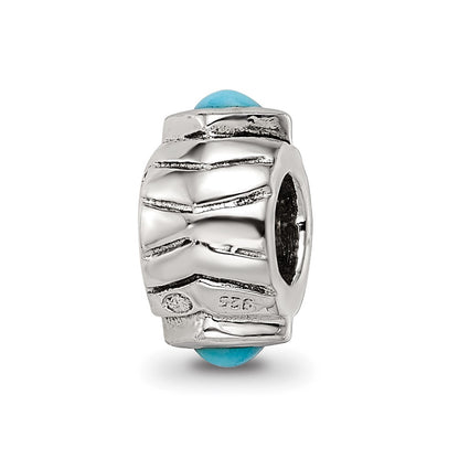 Sterling Silver Reflections Turquoise Bead
