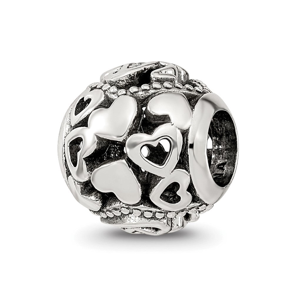 Sterling Silver Reflections CZ Letter R Bead