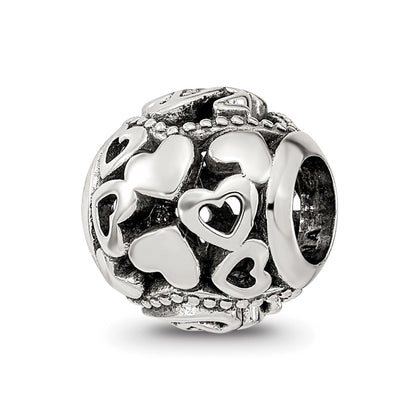 Sterling Silver Reflections CZ Letter R Bead
