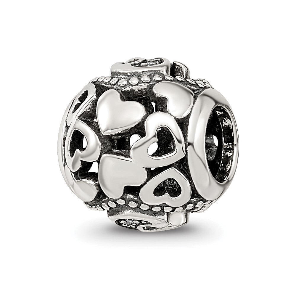 Sterling Silver Reflections CZ Letter S Bead