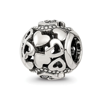 Sterling Silver Reflections CZ Letter S Bead