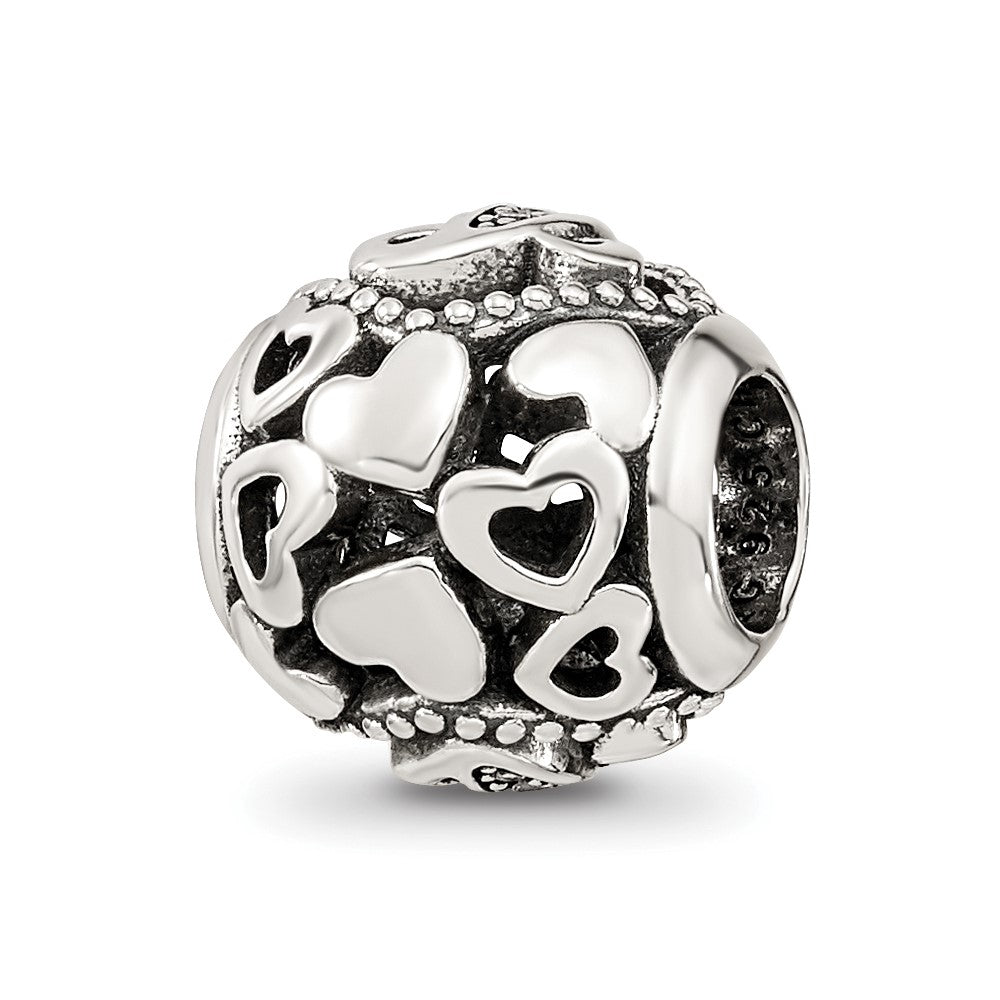 Sterling Silver Reflections CZ Letter J Bead