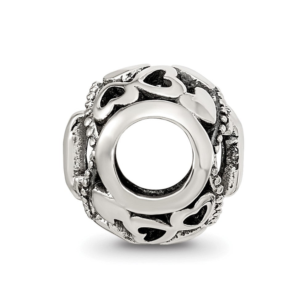 Sterling Silver Reflections CZ Letter U Bead