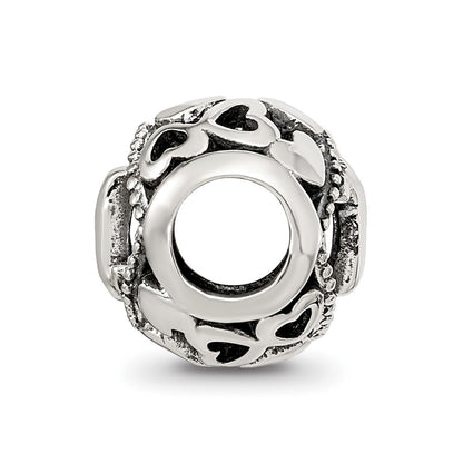 Sterling Silver Reflections CZ Letter U Bead