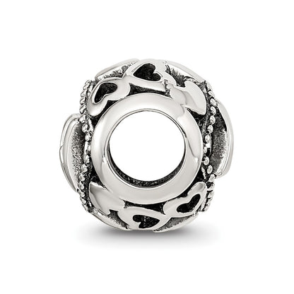 Sterling Silver Reflections CZ Letter W Bead