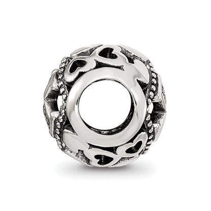 Sterling Silver Reflections CZ Letter X Bead