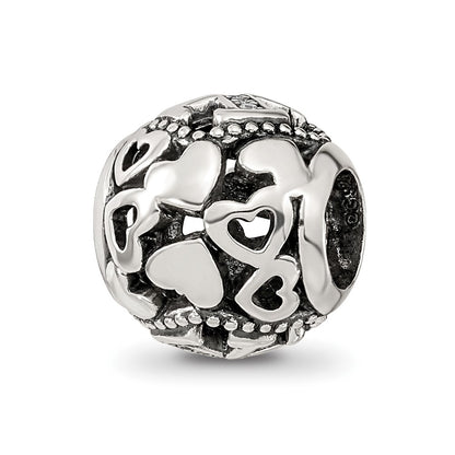 Sterling Silver Reflections CZ Letter X Bead