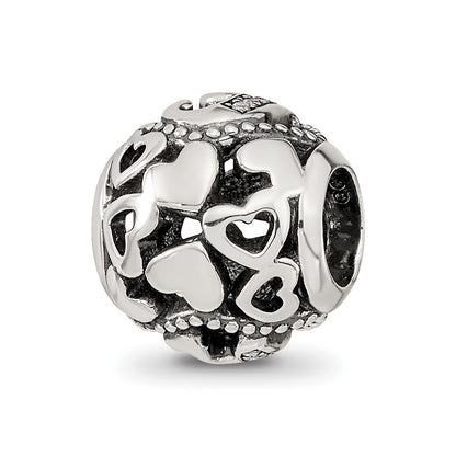 Sterling Silver Reflections CZ Letter Y Bead