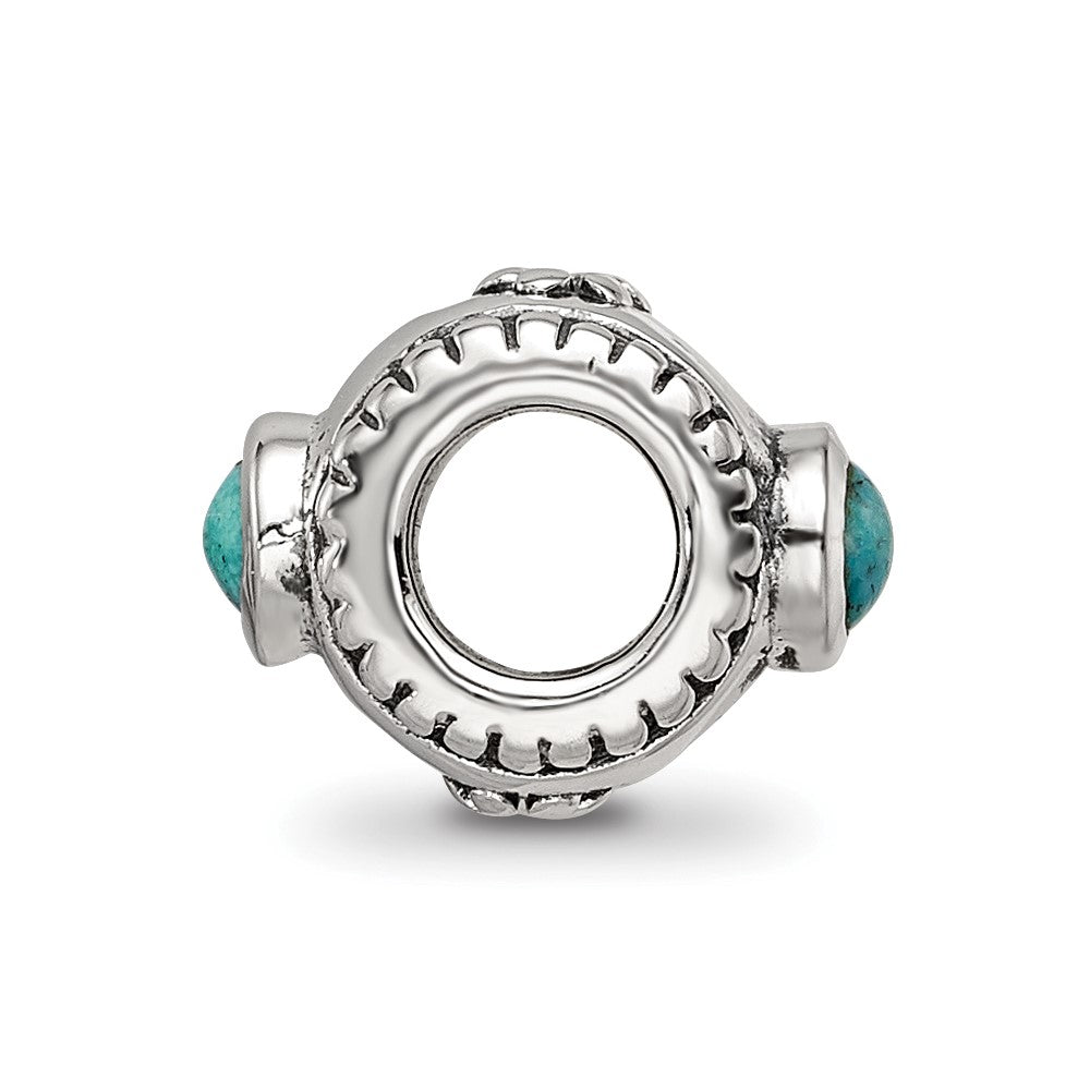 Sterling Silver Reflections Turquoise Bead