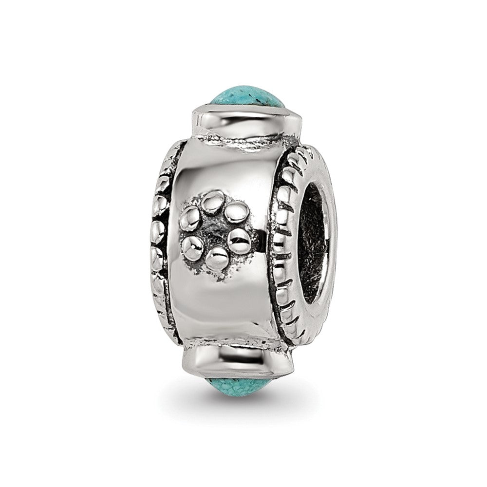 Sterling Silver Reflections Turquoise Bead
