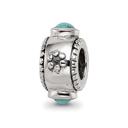 Sterling Silver Reflections Turquoise Bead