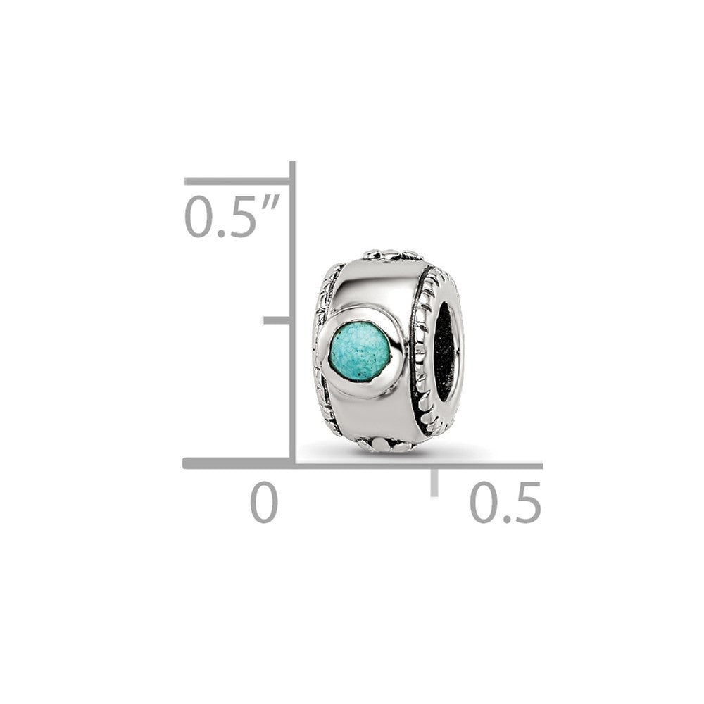 Sterling Silver Reflections Turquoise Bead