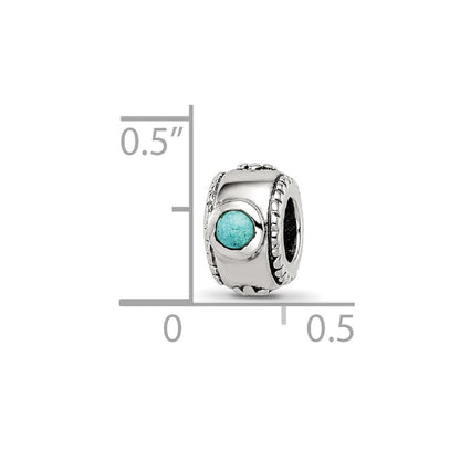 Sterling Silver Reflections Turquoise Bead