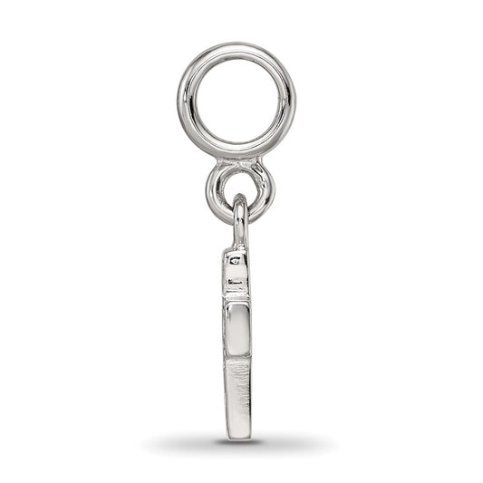 Sterling Silver Reflections Rhod-plated Crystals Cross Bead