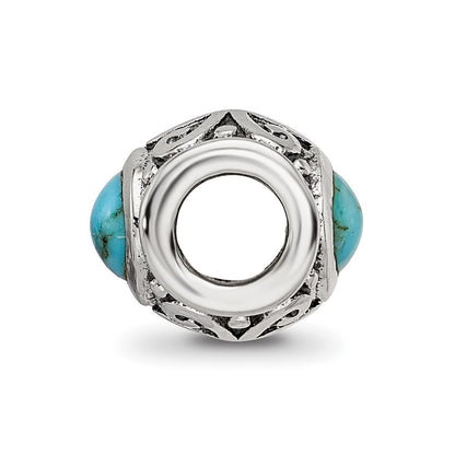 Sterling Silver Reflections Turquoise Bead