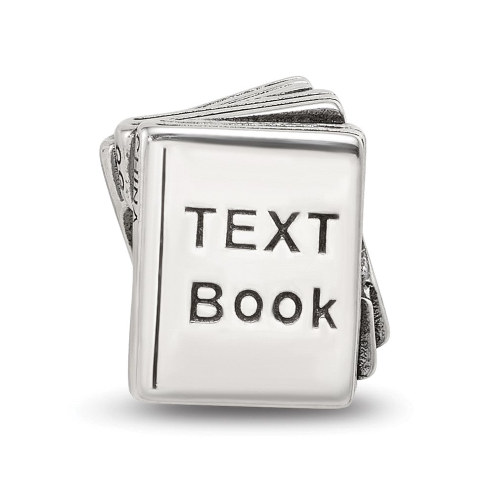 Sterling Silver Reflections Antiqued Number One Teacher Text Book Bead