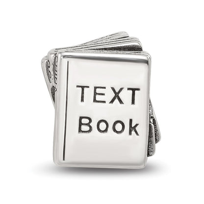 Sterling Silver Reflections Antiqued Number One Teacher Text Book Bead