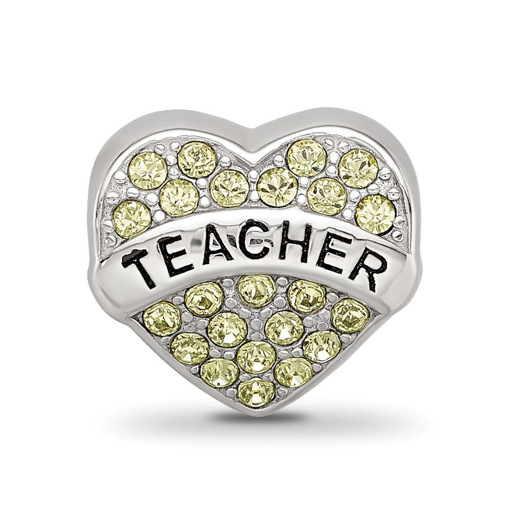 Sterling Silver Reflections Crystals Heart Bead