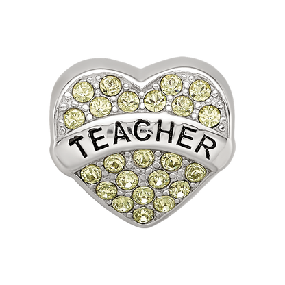 Sterling Silver Reflections Crystals Heart Bead