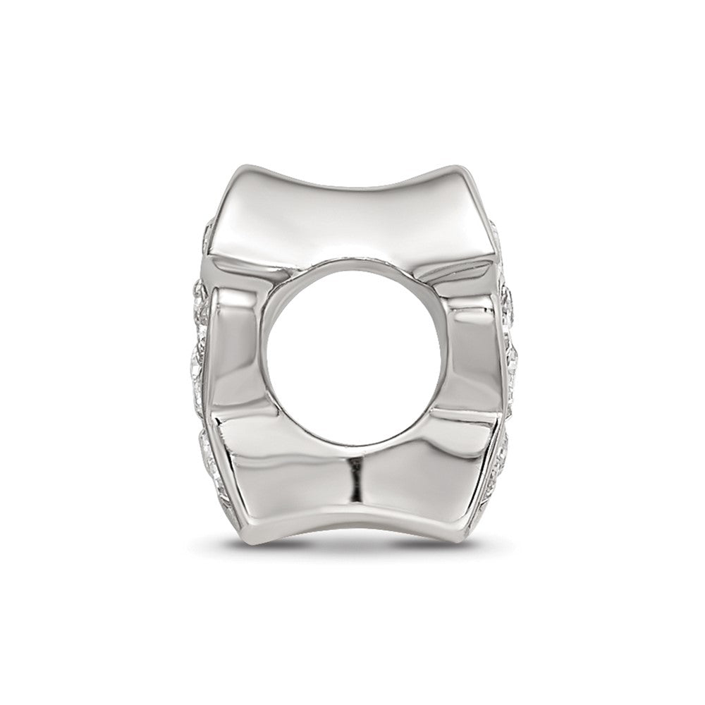 Sterling Silver Reflections Rhod-plated Crystals Star Bead