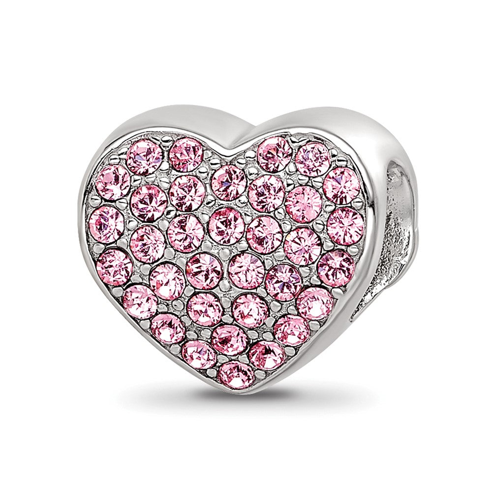 Sterling Silver Reflections Crystals Nurse Heart Bead
