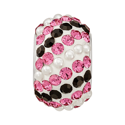 Sterling Silver Reflections Rhod-pl Preciosa Crystal & Imitation Pearl Bead