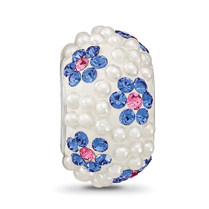 SS Reflections Rhod-plated Preciosa Crystal & Imitation Pearl Bead