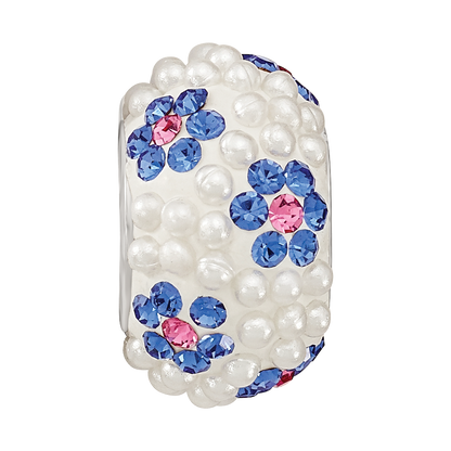 SS Reflections Rhod-plated Preciosa Crystal & Imitation Pearl Bead