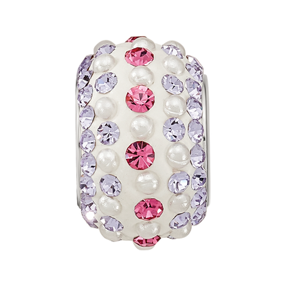 SS Reflections Rhod-pl Pink/Purple Preciosa Crystal & Imitation Pearl Bead