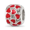 Sterling Silver Reflections Enamel Heart Bead