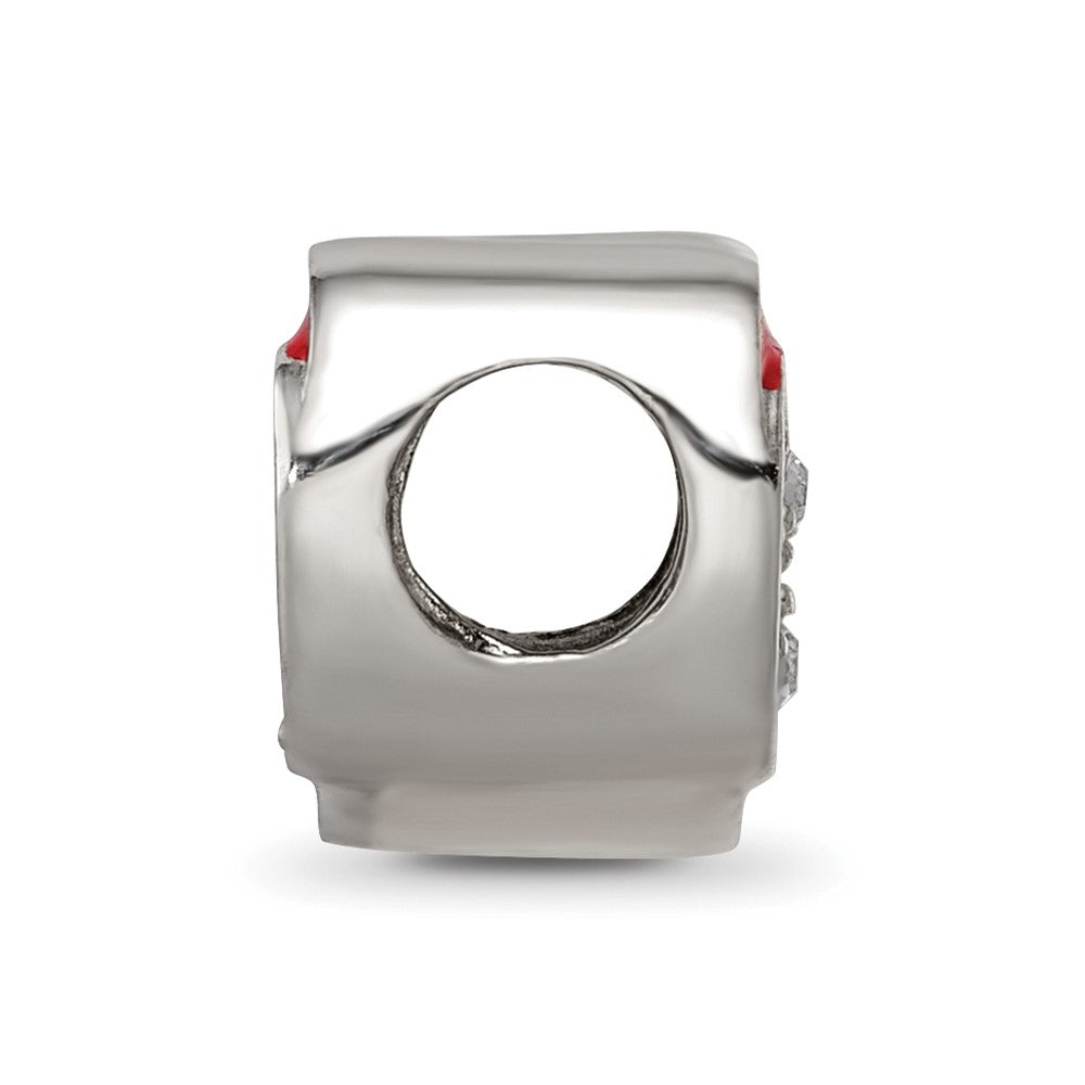Sterling Silver Reflections Preciosa Crystal Enamel Heart Bead