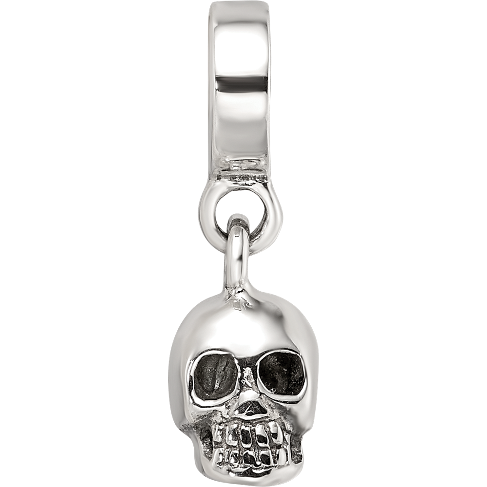 Sterling Silver Reflections Skull Dangle Bead