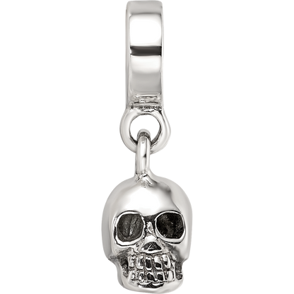 Sterling Silver Reflections Skull Dangle Bead