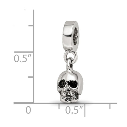 Sterling Silver Reflections Skull Dangle Bead