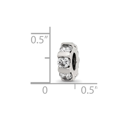 Sterling Silver Reflections CZ Bead